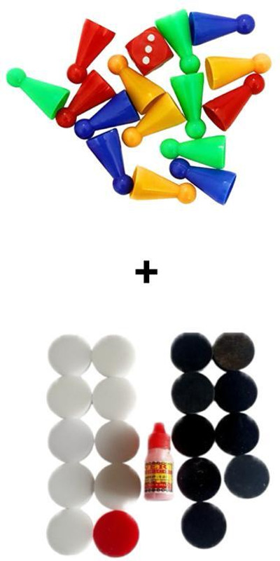 kbb Acrylic Carrom Coins & Ludo Coin Combo Set – Premium Smooth Finish Carrom Pawns(Pack of 19)