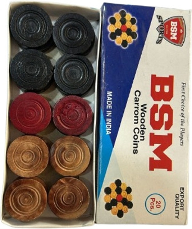 Maya Wood Carrom Coin Carrom Pawns(Pack of 20)