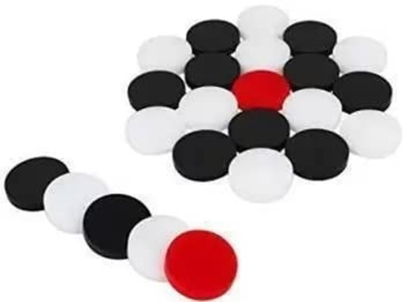 Butee Classic Carrom Coin Set – Black White Coins for Carrom Board Carrom Pawns(Pack of 20)