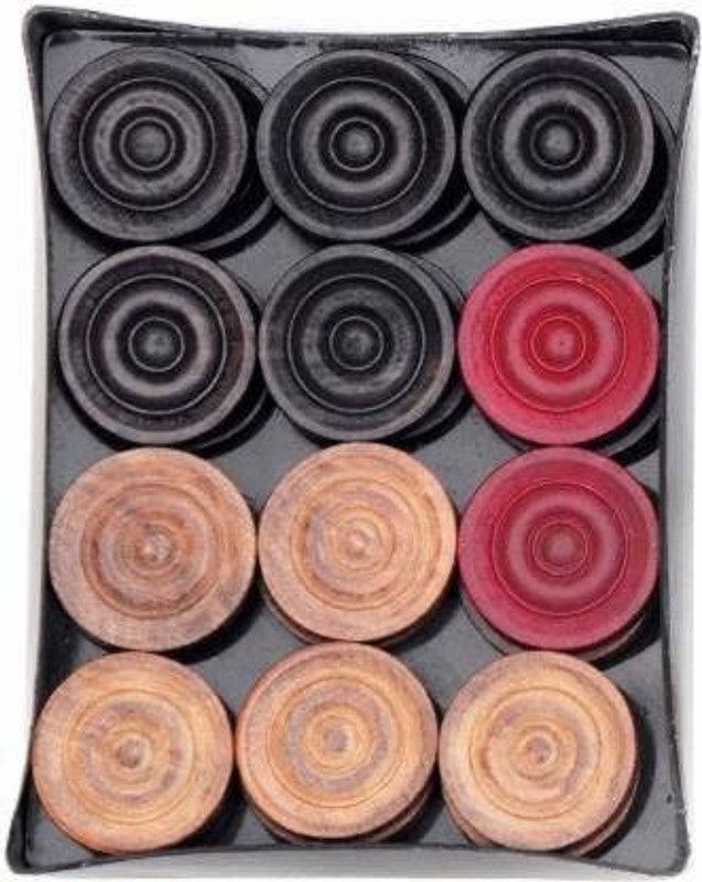 JANMESH ENTERPRISES Wooden 24 Carrom Coins Carrom Pawns(Pack of 24)