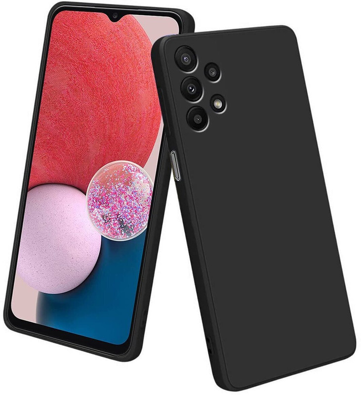 Teleform Back Cover for Samsung Galaxy A13 4G (Silicone Black)(Black, Silicon)