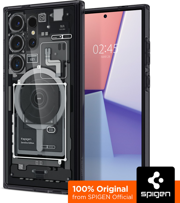 Spigen Ultra Hybrid Metal Ring MagFit Back Cover for Samsung Galaxy S24 Ultra(Black, Grip Case, Thermoplastic Polyurethane, Polycarbonate, Pack of: 1)