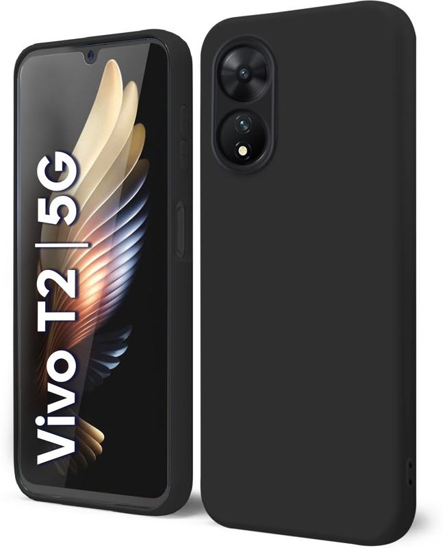 AuraX Back Cover for VIVO V60E(Black, Flexible, Silicon, Pack of: 1)