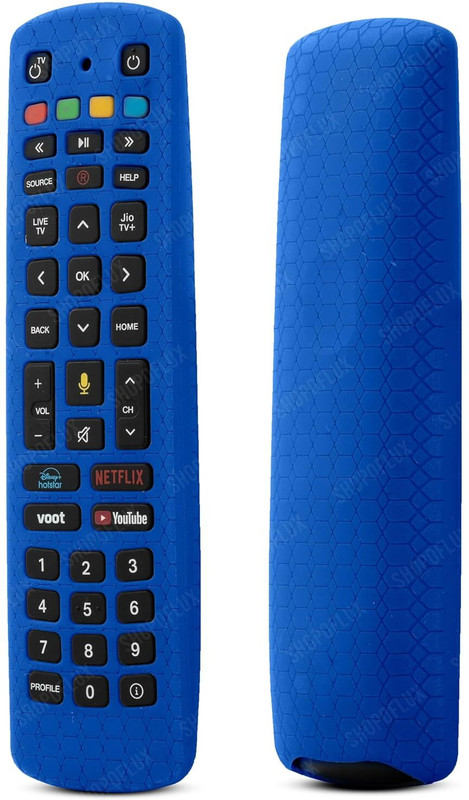 ivee international Back Cover for Jio TV Remote(Blue, Flexible, Silicon, Pack of: 1)
