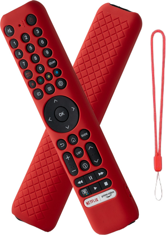 ivee international Back Cover for Silicone TV Remote Cover Compatible with L4B Series TCL Tv Remote RC833 Protective Case(Red, Dual Protection, Silicon, Pack of: 1)