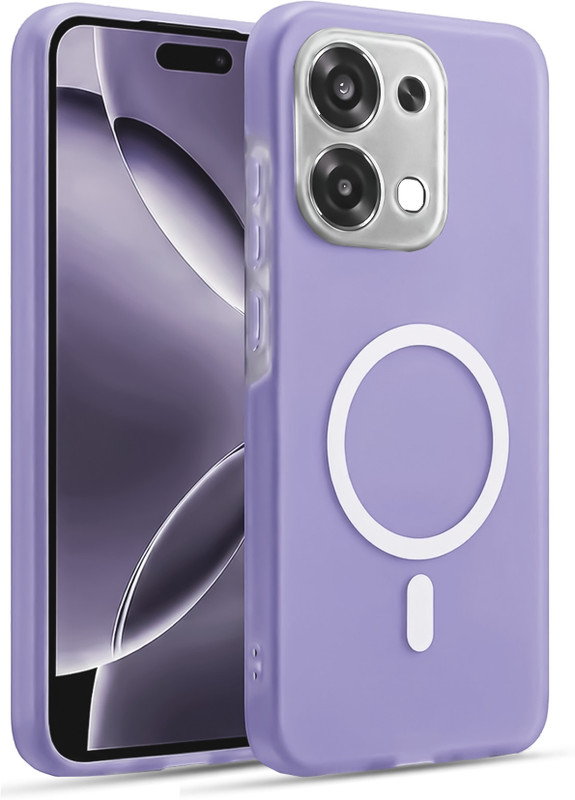 GLOBAL NOMAD Back Cover for OPPO F33 5G(Purple, Shock Proof, Silicon, Polycarbonate, Pack of: 1)