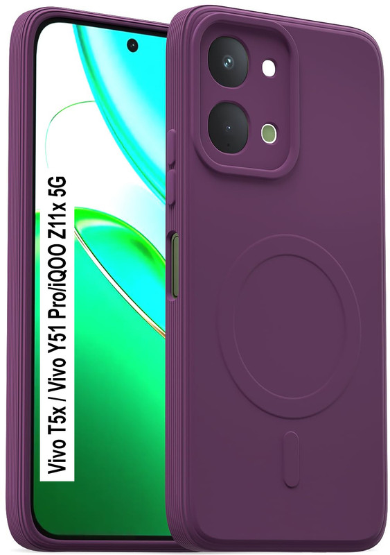 My Thing! Back Cover for Vivo T5x, Vivo Y51 Pro, iQOO Z11x 5G, Mag-Safe Logo (Not Mag-Safe Compatible)(Black, Flexible, Thermoplastic Polyurethane, Pack of: 1)