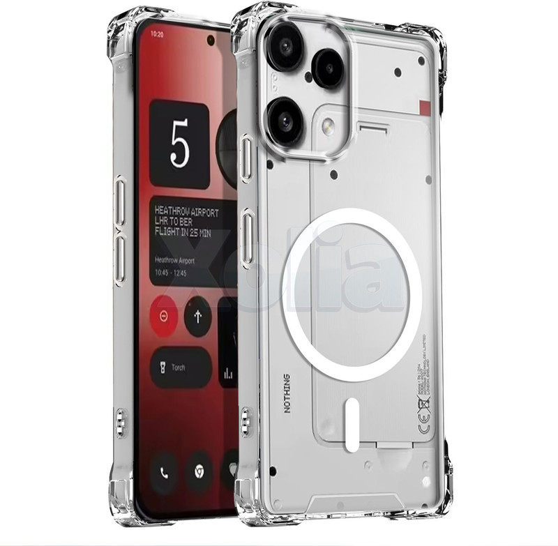 Xolia Back Cover for Nothing Phone (3a) Lite(Transparent, Shock Proof, Polycarbonate, Silicon, Pack of: 1)