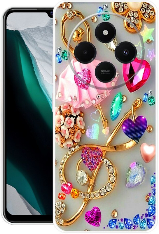 PrintCorner Back Cover for Redmi 14c 5G(Multicolor, Grip Case, Silicon)