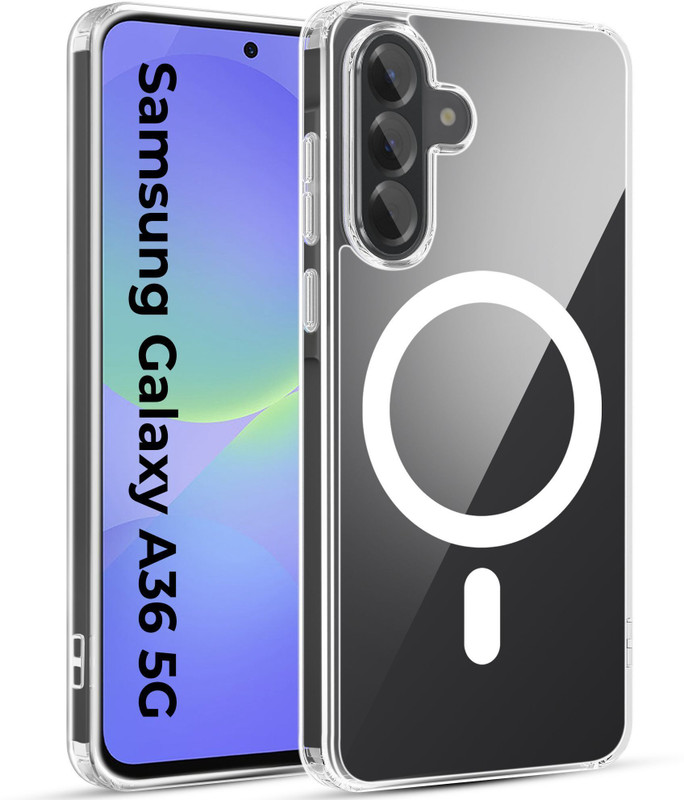 AESTMO Back Cover for Samsung Galaxy A37 5G(Transparent, Magsafe, Polycarbonate, Thermoplastic Polyurethane, Pack of: 1)