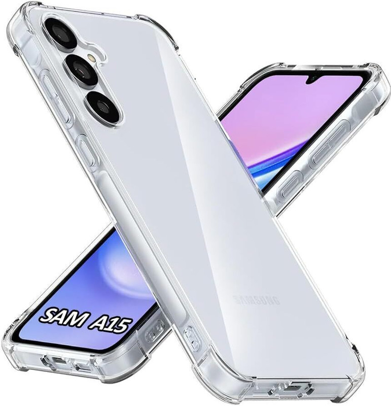 Xesus Pouch for Samsung Galaxy A15 5G / A15 4G Bumper Silicon Transparent Case(Transparent, Flexible, Rubber)
