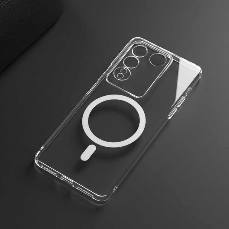 Nice Assoseries HUB Back Cover for Vivo V27, Vivo V27 Pro 5G, S16, S16 Pro(Silver, Flexible, Silicon)