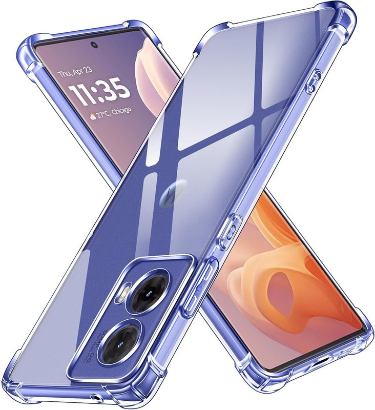 TheApallio Pouch for Motorola Moto G86 Power 5G Bumper Silicon Transparent Case(Transparent, Camera Bump Protector, Silicon, Pack of: 1)