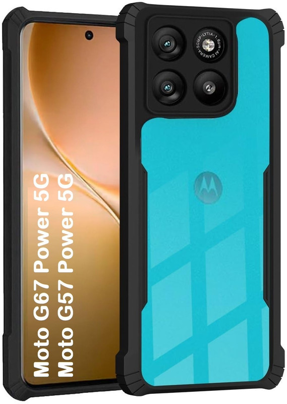 Flipkart SmartBuy Back Cover for Moto G67 Power 5G, Motorola G67 Power 5G(Black, Shock Proof, Rubber, Plastic, Pack of: 1)