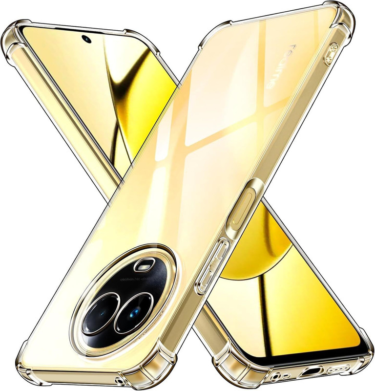 COVERHEAD Pouch for Realme 11 5G/11X 5G/C67 5G/Narzo 60X 5G Bumper Silicon Transparent Case(Transparent, Camera Bump Protector, Silicon, Pack of: 1)