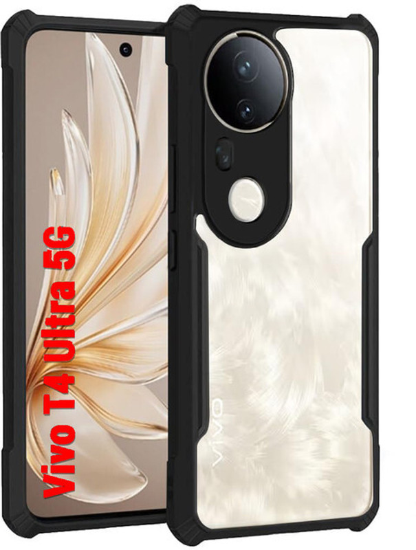 SANACASE Back Cover for Vivo T4 Ultra 5G(Black, Grip Case, Polycarbonate)