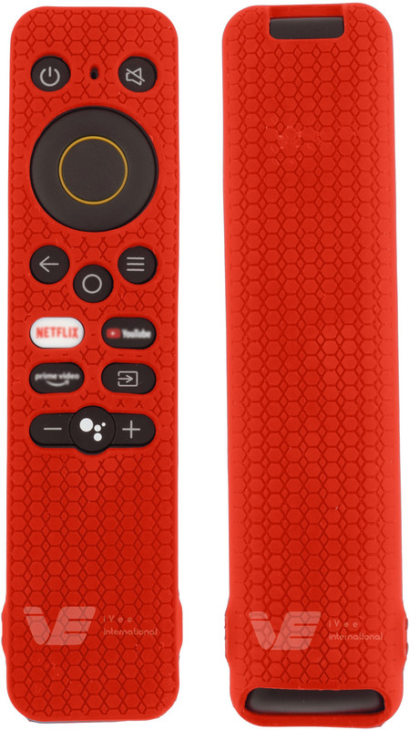 ivee international Back Cover for Remote Cover Compatible with REALME Smart LED TV Anti Slip Remote Case Shockproof Cover(Red, Shock Proof, Silicon, Pack of: 1)