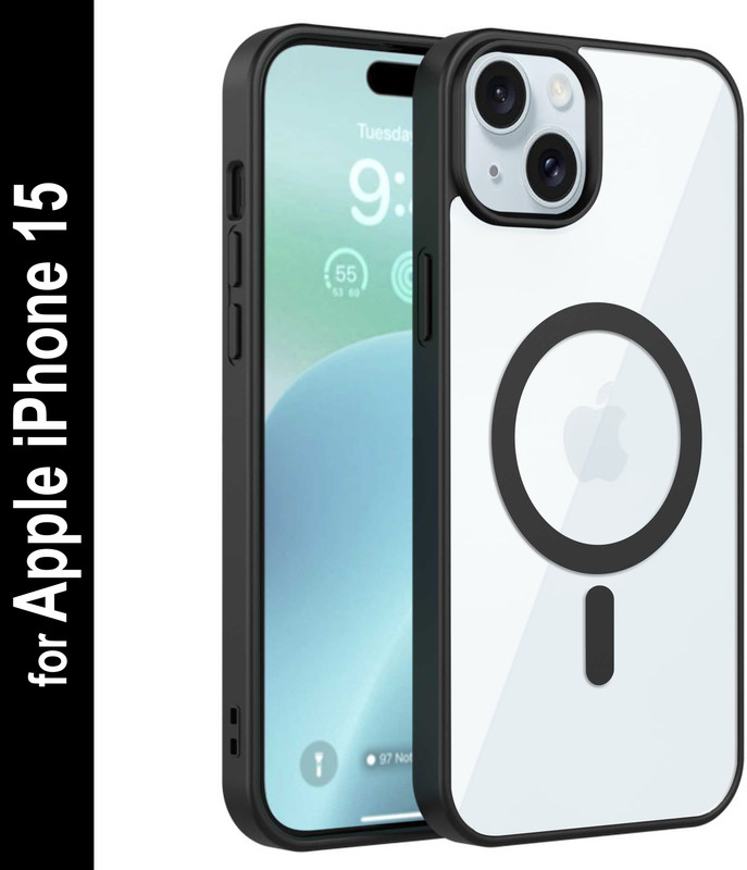 Socaso Back Cover for Apple iPhone 15 Plus(Transparent, Magsafe, Thermoplastic Polyurethane, Pack of: 1)