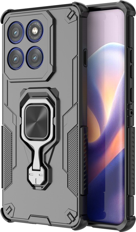 KartV Back Cover for Motorola Edge 60 Pro(Black, Camera Bump Protector, Polycarbonate, Plastic, Rubber, Metal, Pack of: 1)