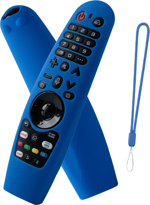 ivee international Back Cover for LG AN-MR19BA AN-MR600 Magic Remote with Lanyard(Black, Flexible, Silicon, Pack of: 1)