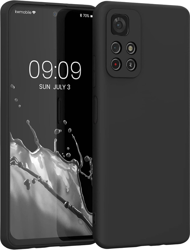 CLOVYR Back Cover for Redmi Note 11T 5G/Poco M4 Pro 5G(Black, Camera Bump Protector, Silicon, Pack of: 1)