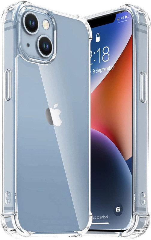 COVERHEAD Pouch for Apple iPhone 13(White, Shock Proof, Silicon, Pack of: 1)