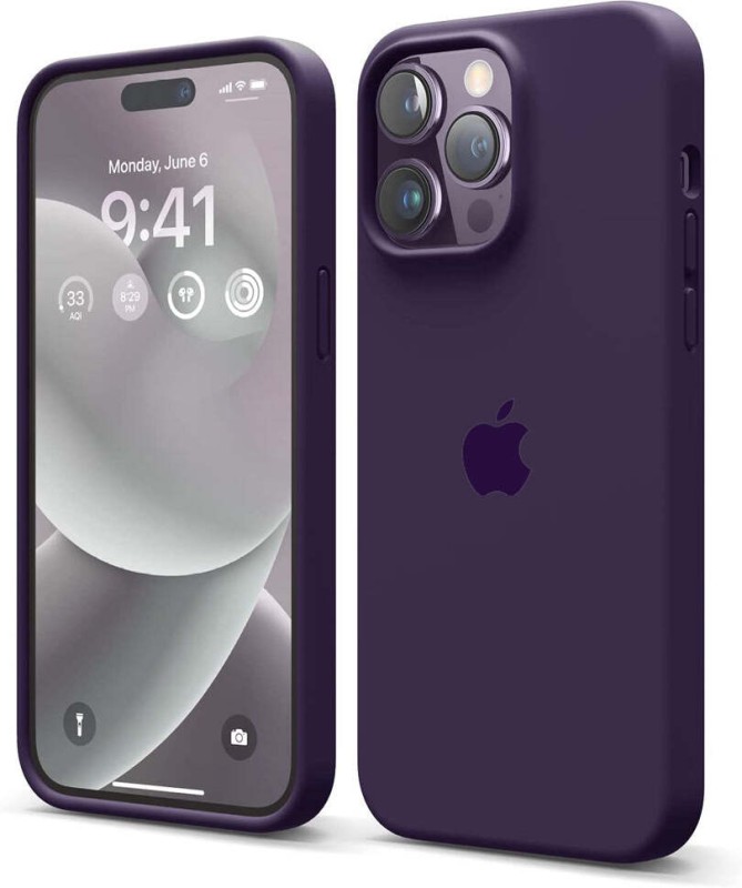 Caseex Back Cover for APPLE iPhone 14 Pro Max (6.7"), Caseex Silicone(Purple, Grip Case, Silicon, Pack of: 1)