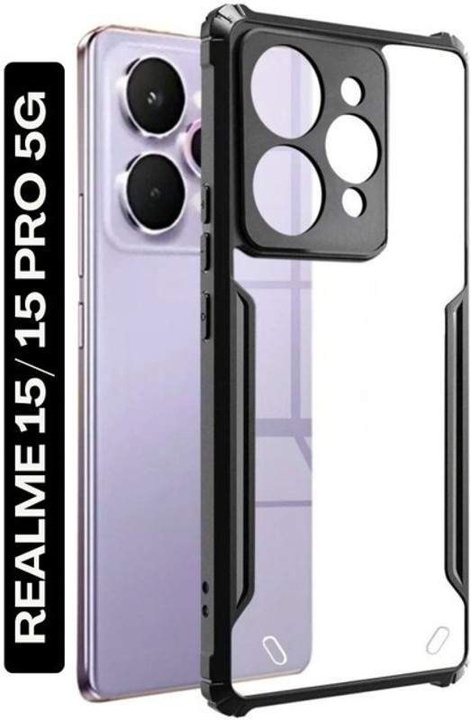 PJE Pouch for realme 15 Pro 5G, RealMe 15 Pro 5G(Black, Grip Case, Polycarbonate)