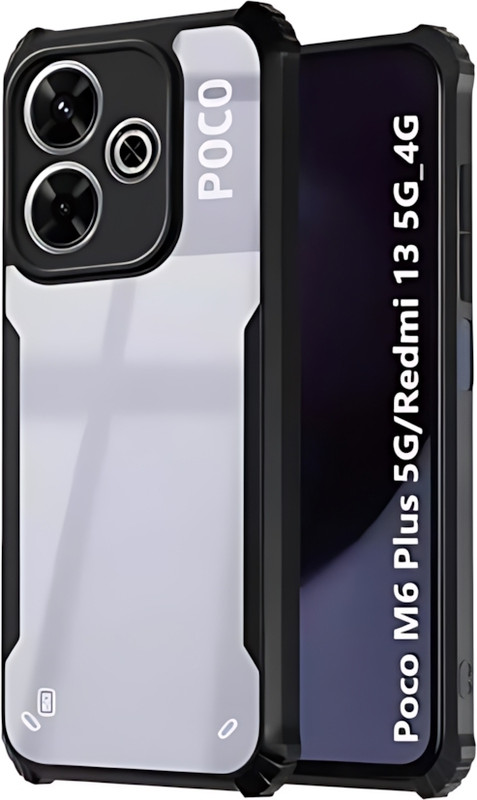 Skyforce Pouch for Mi Redmi 13 5G, Poco M6 Plus 5G, IP(Black, Shock Proof, Pack of: 1)
