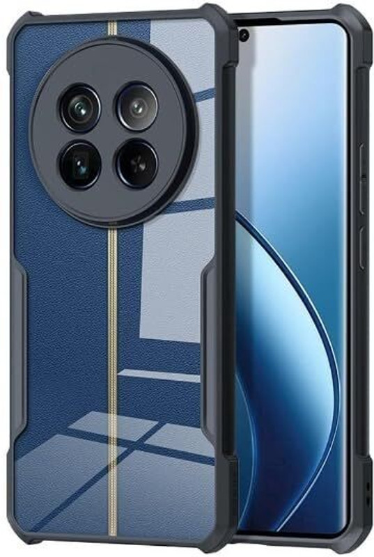 Phone Case Cover Pouch for Realme C65 5G / Realme 12X 5G / Realme 12 5G(Black, Transparent, Shock Proof, Polycarbonate, Pack of: 1)