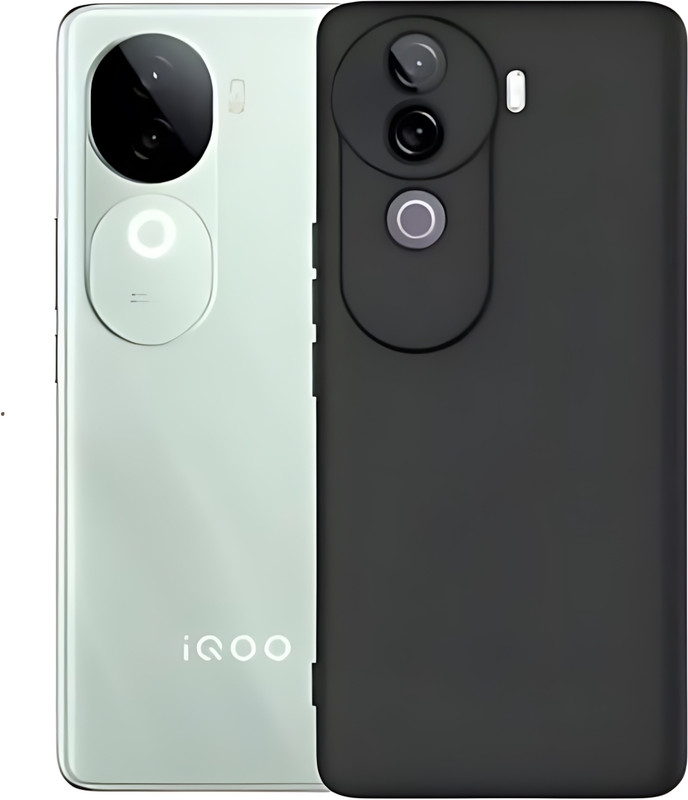 Monogmay Pouch for vivo V40e 5G, IQOO Z9s(Black, Flexible, Rubber, Silicon, Pack of: 1)