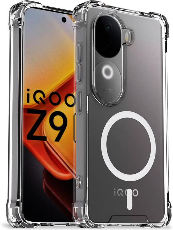 Pikkme Back Cover for IQOO Z9s 5G(Transparent, Grip Case, Pack of: 1)