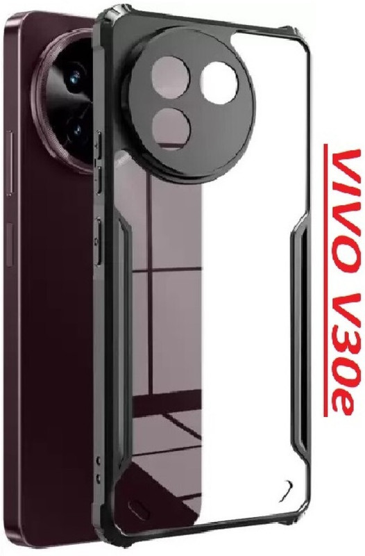 newcover Pouch for Vivo Y28 5G,(Black, Transparent, Camera Bump Protector, Polycarbonate)