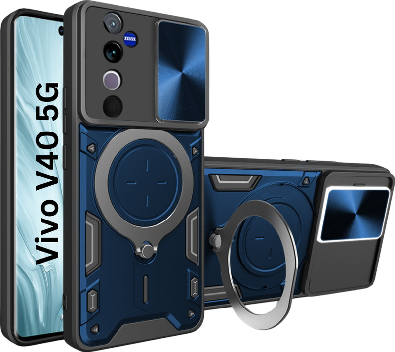 Flipkart SmartBuy Back Cover for vivo V40 5G(Blue, Rugged Armor, Fiber, Pack of: 1)