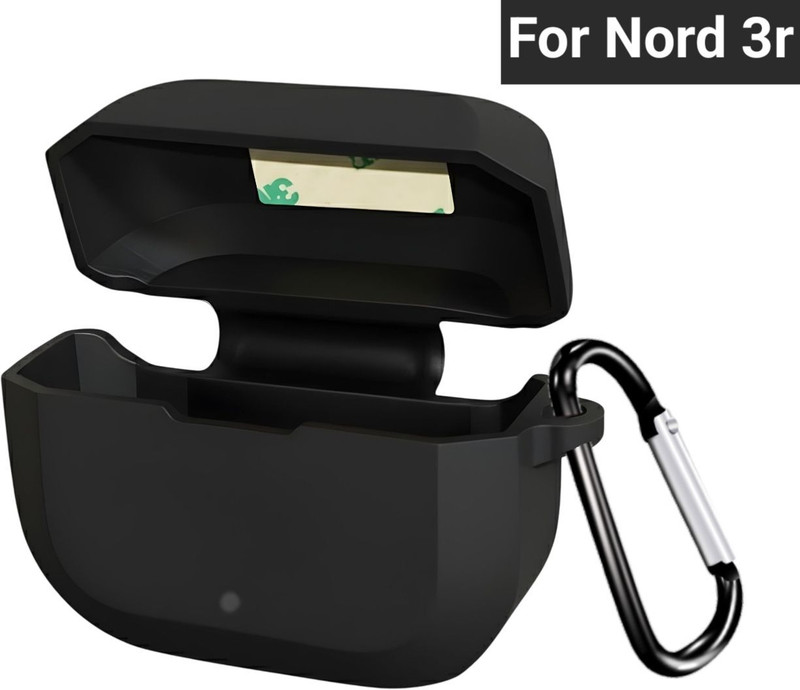Mezokart.com Silicone Press Stud Earbuds Case For BoAt Airdopes 71(Black - Cover For Boat 71)