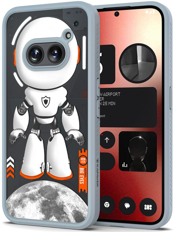 Kapaver Back Cover for Nothing Phone (2a) 5G(Grey, Dual Protection, Pack of: 1)