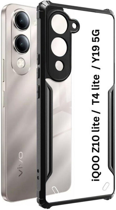 MSDEnterprises Pouch for Vivo Y19 5G(Black, Grip Case, Polycarbonate)