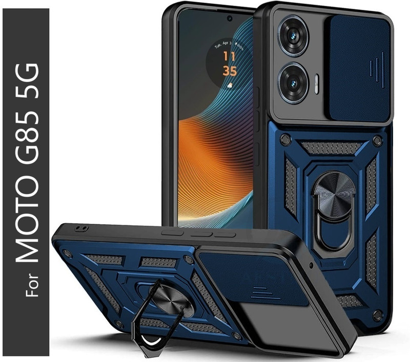KaseMast Back Cover for MOTOROLA G85 5G(Black, Slider, Pack of: 1)