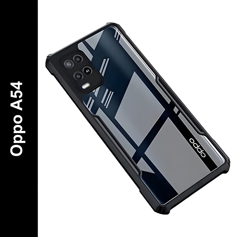 King Maker Back Cover for Oppo A54(Black, Dual Protection, Pack of: 1)