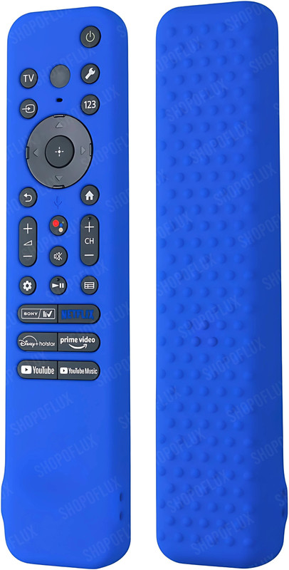 ivee international Back Cover for TV Remote Cover Compatible with Sony Bravia Smart Tv 2023 Voice Remote Protective Cover(Blue, Dual Protection, Silicon, Pack of: 1)
