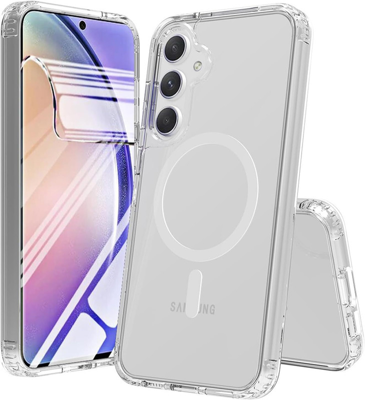 Digilett Back Cover for Samsung S23 Fe(Transparent, Magnetic Case, Silicon, Pack of: 1)