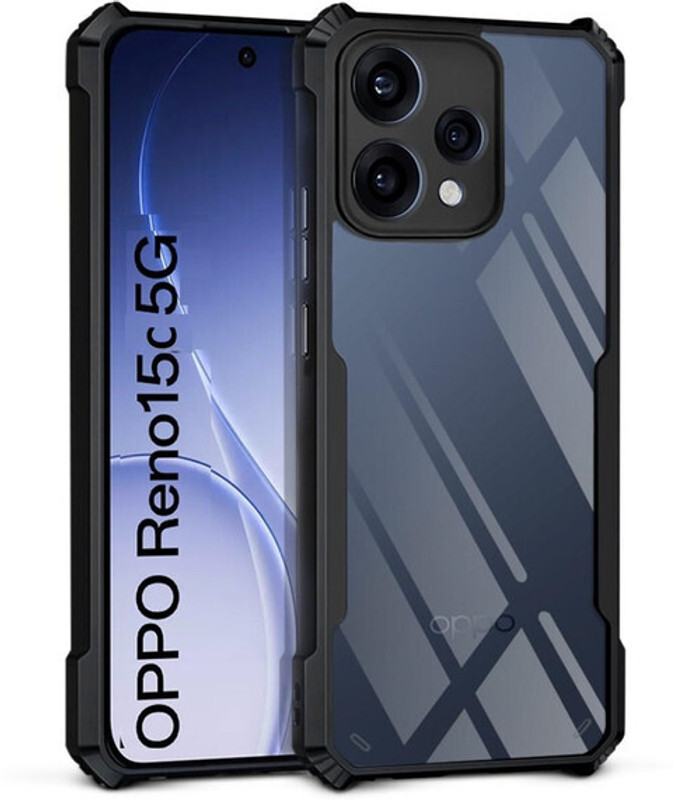 The Rundla Store Back Cover for Oppo Reno 13 5G(Black, Grip Case, Polycarbonate)
