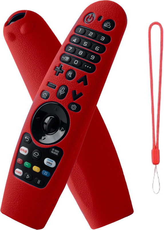 ivee international Back Cover for LG AN-MR19BA AN-MR600 Magic Remote with Lanyard(Black, Flexible, Silicon, Pack of: 1)