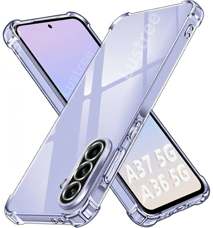 Lustree Back Cover for Samsung Galaxy A37 / A36 Silicon Transparent Case(Transparent, Shock Proof, Silicon, Pack of: 1)