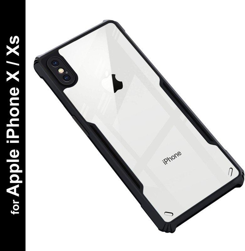 Zapcase Back Cover for Apple iPhone X, Apple iPhone XS(Black, Grip Case, Pack of: 1)