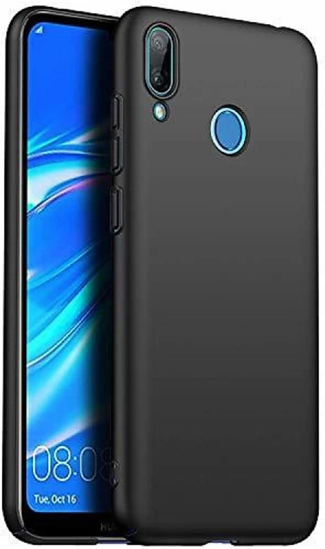 MobiSpiff Back Cover for Huawei Y7 Prime (2019) / Huawei Y7 (2019), Dub-Lx3, Dub-Lx1(Black, Camera Bump Protector, Silicon, Pack of: 1)