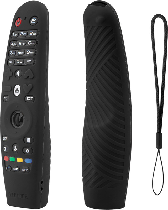 CALDIPREE Back Cover for LG Smart TV Magic Remote case Cover Compatible For LG AN-MR19BA AN-MR600(Black, Silicon)