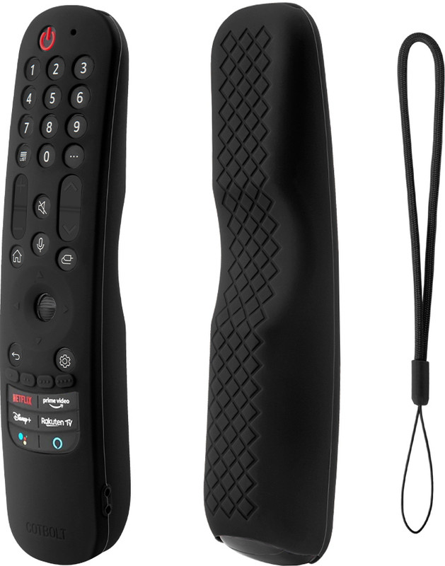 CALDIPREE Book Cover for Silicone Case Cover for LG AN-MR21GA Magic Remote LG Smart TV Remote 2021(Black, Silicon)
