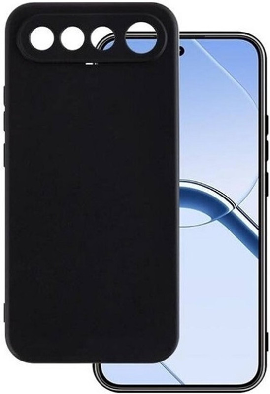 Mobile Back Cover Pouch for REALME P4 Power 5G(Transparent, Black, Shock Proof, Polycarbonate, Pack of: 1)