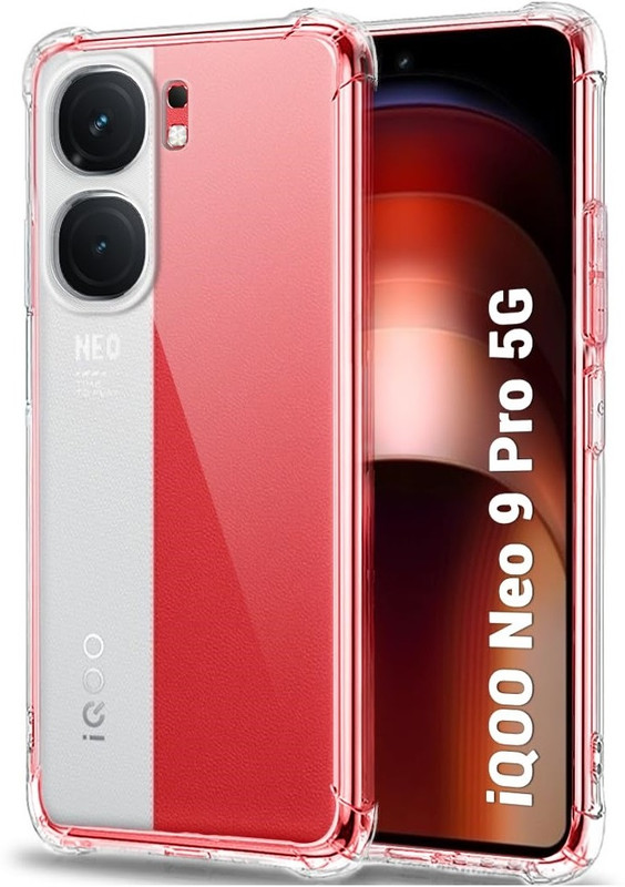 VALKAR Back Cover for iQOO Neo 9 Pro(Transparent, Grip Case, Silicon, Pack of: 1)